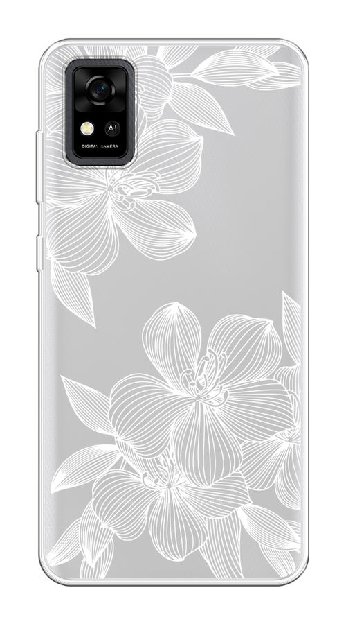 

Чехол на ZTE Blade A31 "Крокус", Белый;прозрачный, 134650-1