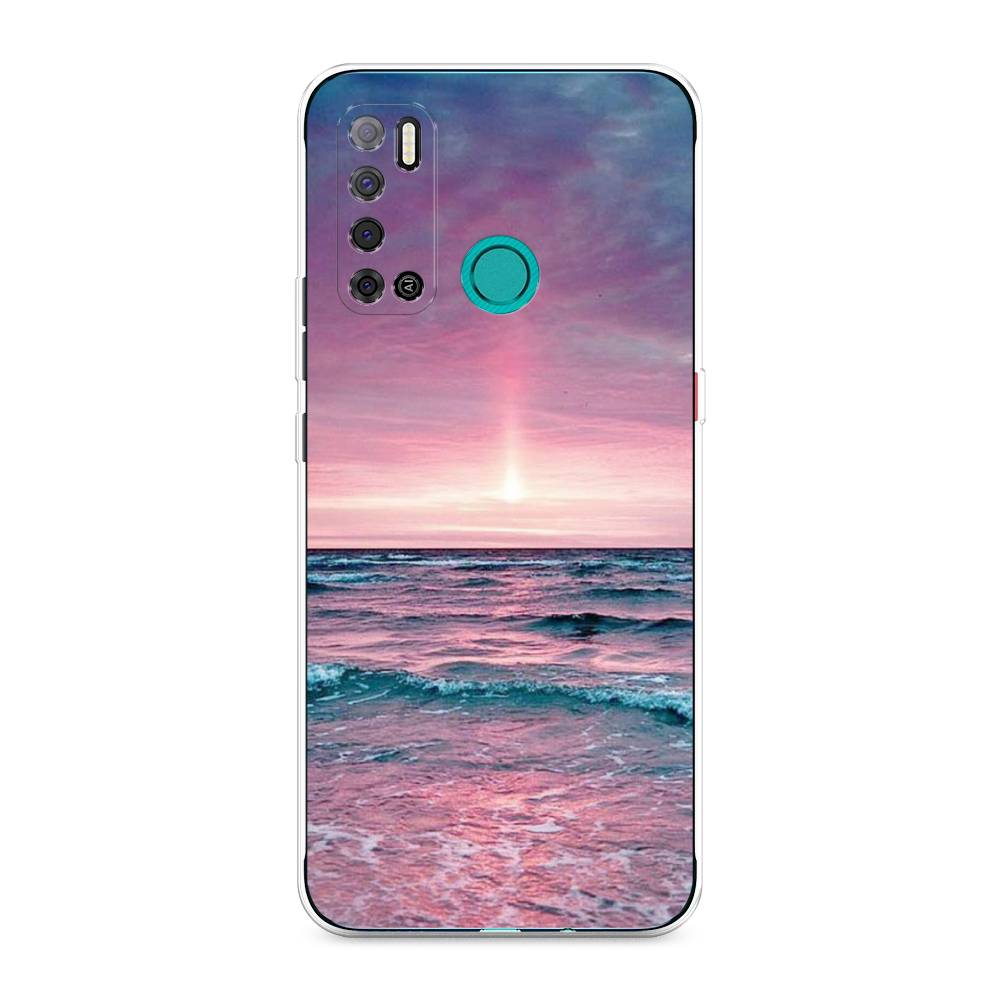 

Чехол на Tecno Pouvoir 4 "Восход 3", Розовый;голубой, 300350-2