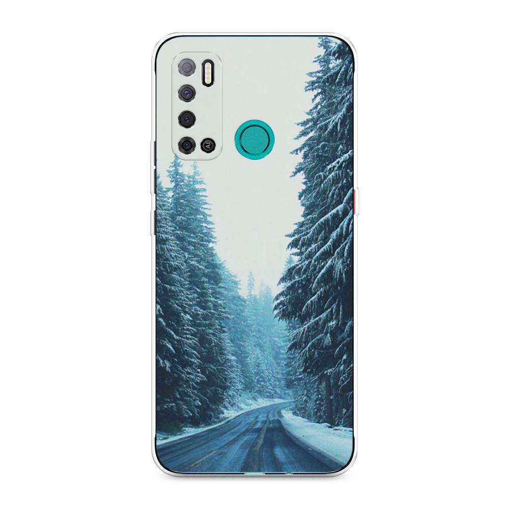 

Чехол на Tecno Pouvoir 4 "Зима 9", Бежевый;голубой;черный, 300350-2
