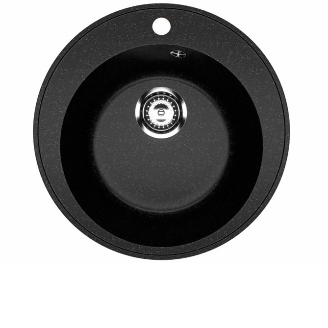 Мойка Suragran Standart ST-4700 BL, круглая D475мм, черный оникс