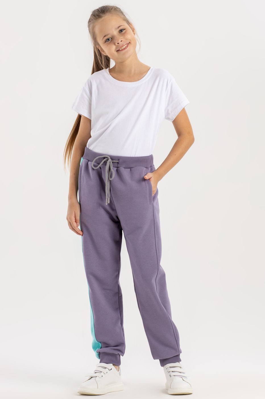 

Брюки детские Шалуны 504490, сиреневый, 128, Фиолетовый, 504490