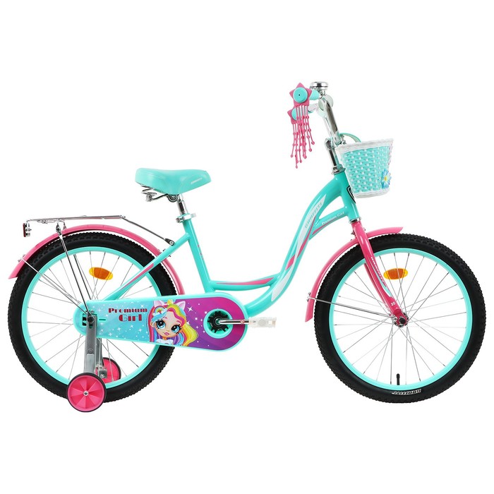 

Велосипед 20" Graffiti Premium Girl, цвет бирюзовый/розовый