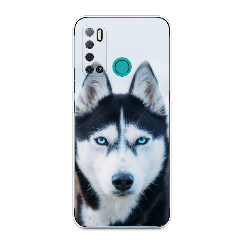 

Чехол на Tecno Pouvoir 4 "Хаски 2", Синий;белый, 300350-1