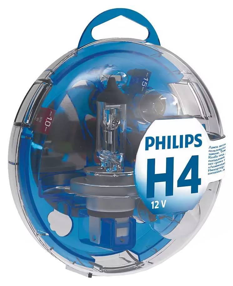 фото Галогенная лампа h4 12v- 60/55w (p43t) набор ламп essential box philips