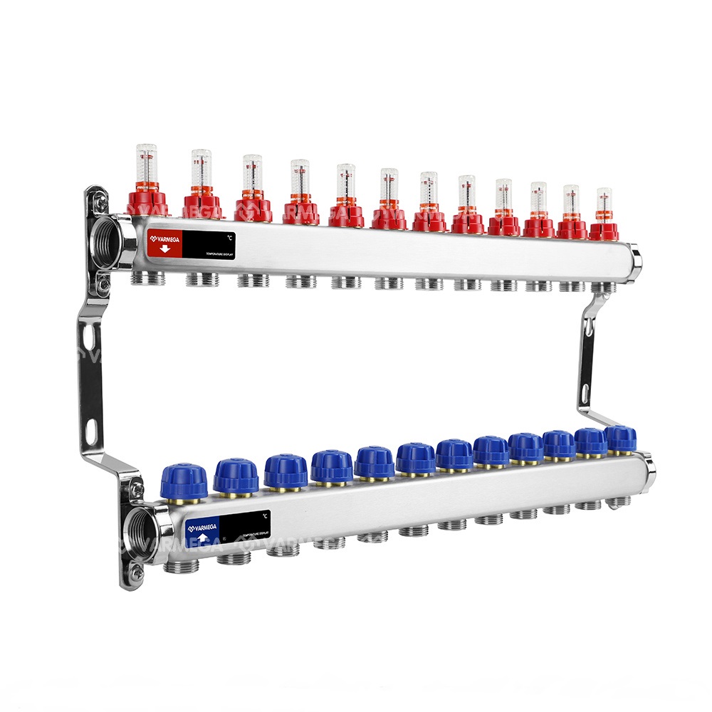 Распределительный коллектор группа с расходомерами Varmega VM15112 ВР 1 на 12 контуров 15900₽