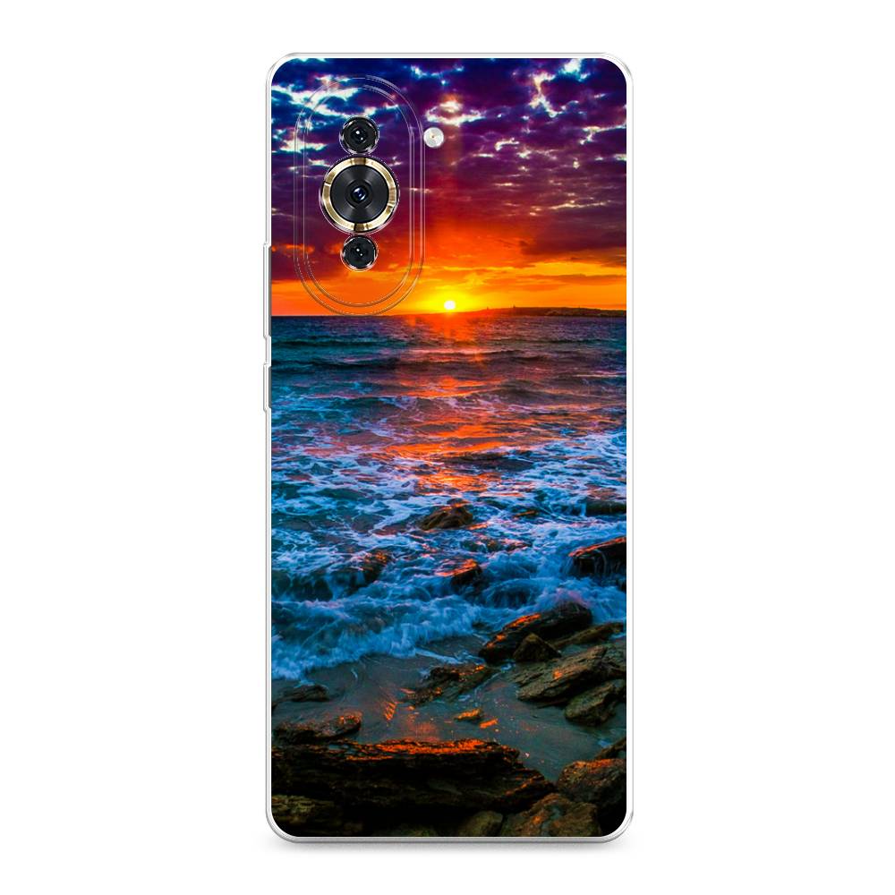

Чехол для Huawei Nova 10 "Закат 1", Оранжевый;синий, 6108950-2