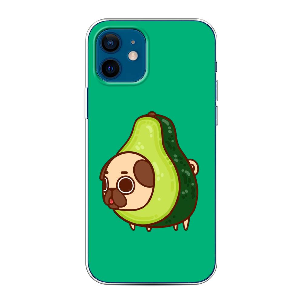

Чехол на Apple iPhone 12/12 Pro "Мопс авокадик", Зеленый, 12550-1