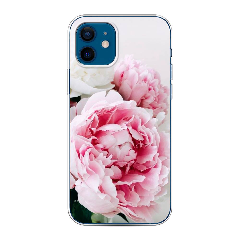 

Чехол на Apple iPhone 12/12 Pro "Розовые и белые пионы", Розовый;белый, 12550-2