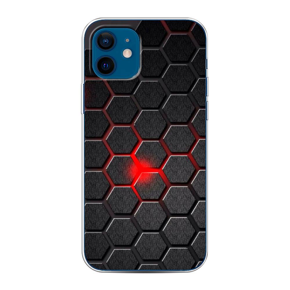 

Чехол на Apple iPhone 12/12 Pro "Соты красные", Красный;черный;серый, 12550-3