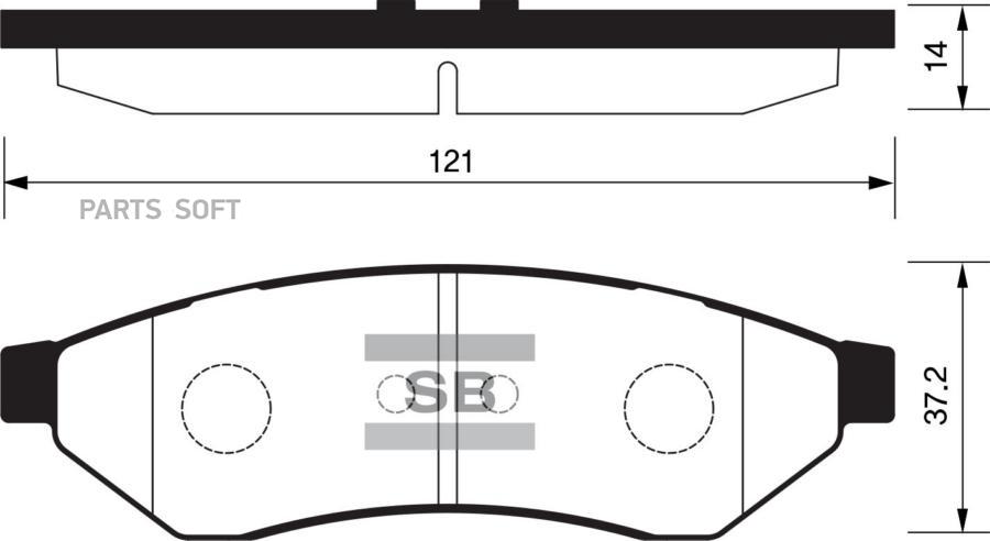 

Тормозные колодки Sangsin brake дисковые SP1252