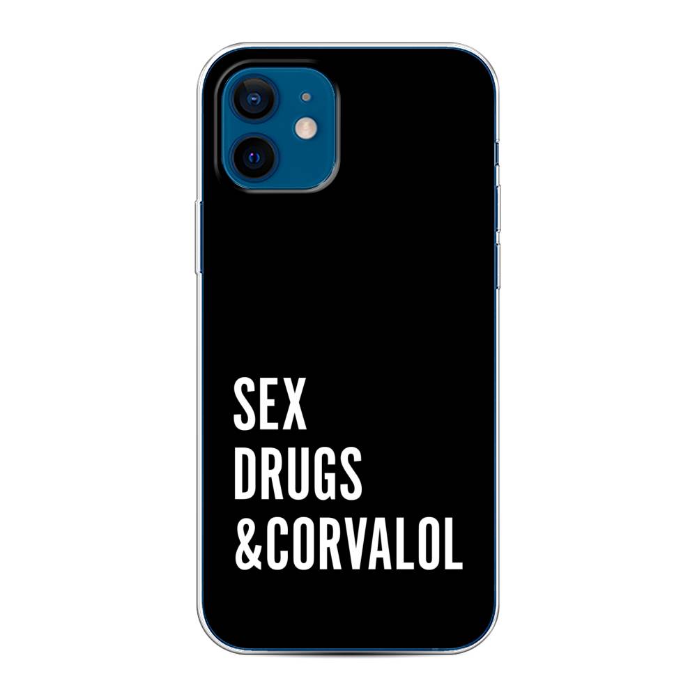 

Чехол на Apple iPhone 12/12 Pro "Corvalol", Черный;серый;белый, 12550-6