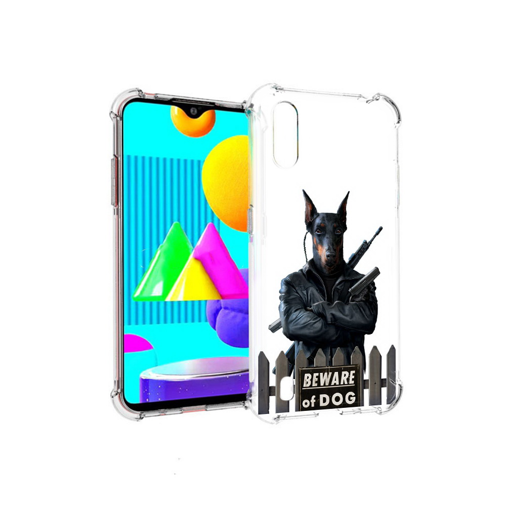 

Чехол MyPads Tocco для Samsung Galaxy M01 доберман (PT151401.486.332), Прозрачный, Tocco