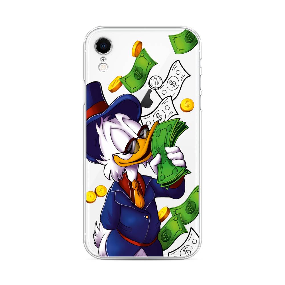 

Чехол на Apple iPhone XR "Scrooge McDuck with Money", Синий;зеленый;белый, 12050-6