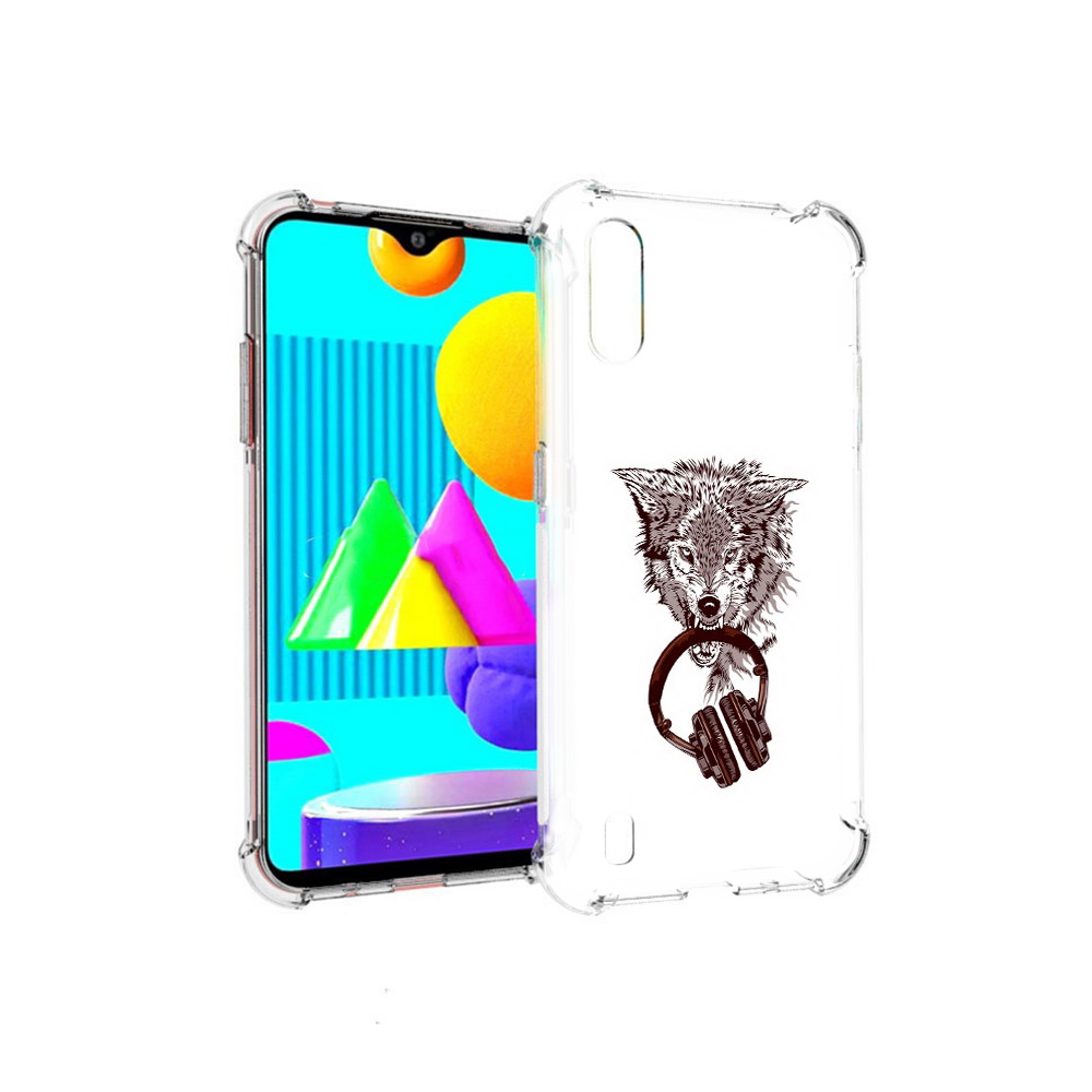 

Чехол MyPads Tocco для Samsung Galaxy M01 дикий волк (PT151401.486.325), Прозрачный, Tocco