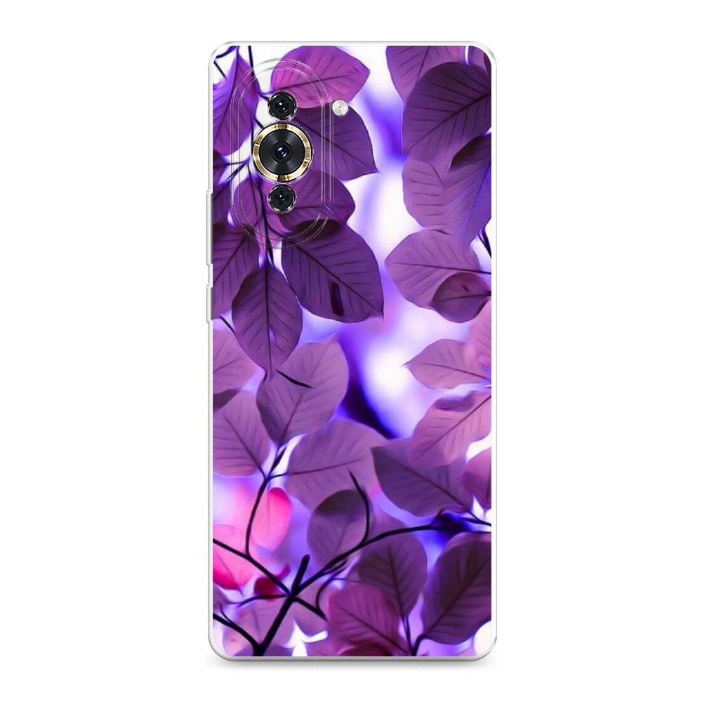 

Чехол для Huawei Nova 10 "Сиреневые листики", Фиолетовый;голубой, 6108950-2