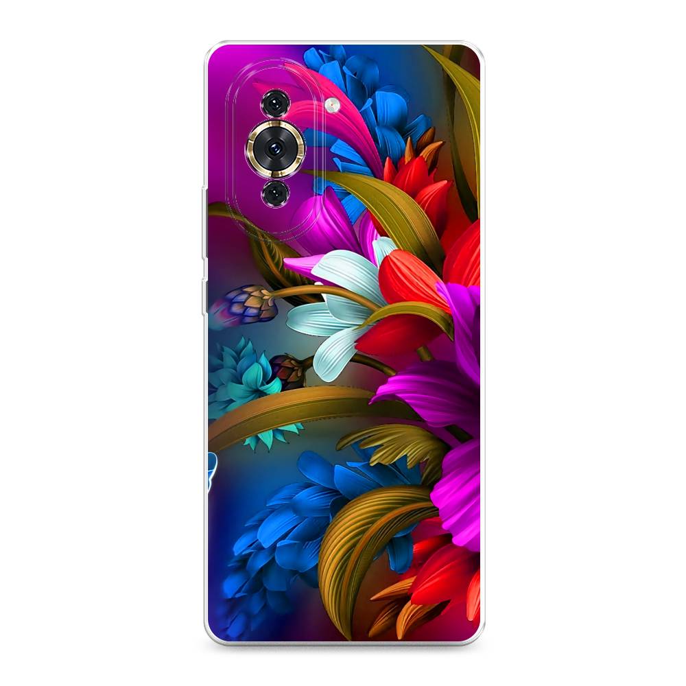 

Чехол для Huawei Nova 10 "Фантастические цветы", Фиолетовый;красный;синий, 6108950-2