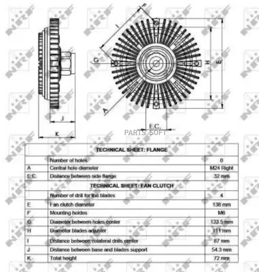 

Муфта вентилятора Ford Transit 2.4Di/TDCi/TDE 00> NRF 49521