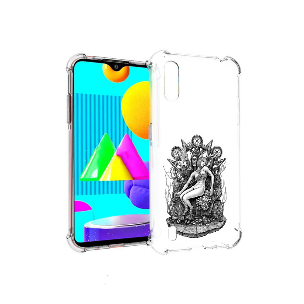 

Чехол MyPads Tocco для Samsung Galaxy M01 девушка на троне (PT151401.486.309), Прозрачный, Tocco