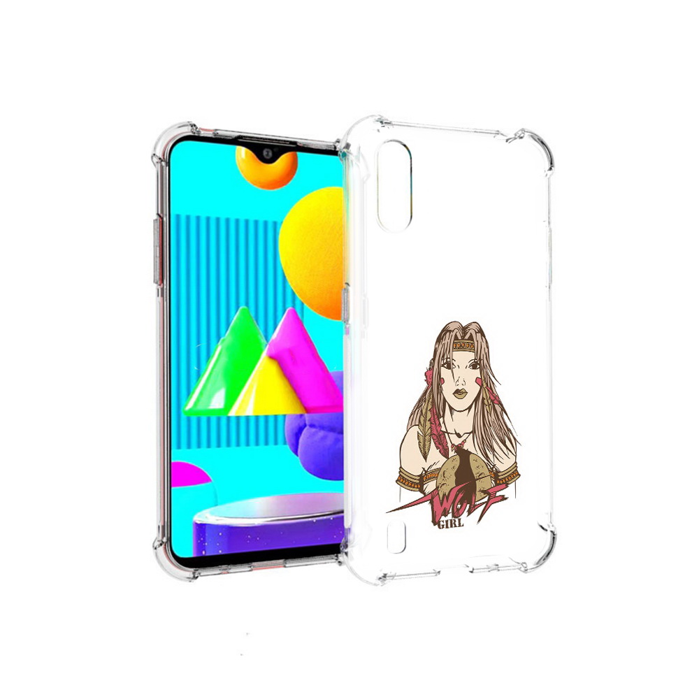 

Чехол MyPads Tocco для Samsung Galaxy M01 девушка волк (PT151401.486.306), Прозрачный, Tocco