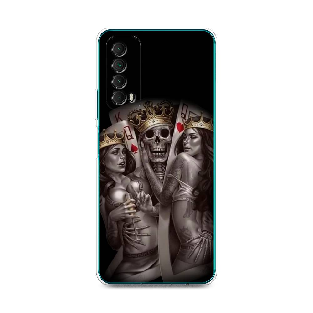 

Чехол для Huawei P Smart 2021 "Карты король и королевы", Серый;желтый, 6104750-6