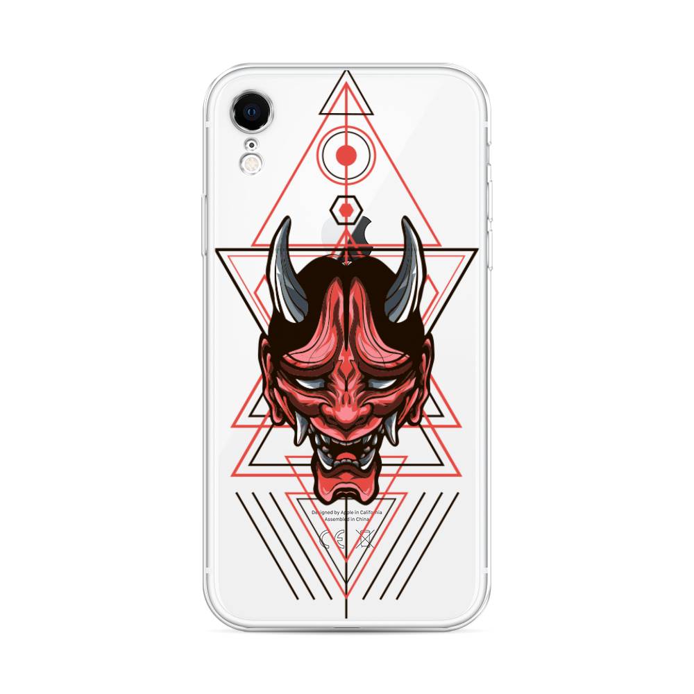 

Чехол для Apple iPhone XR "Hanya Oni mask", Серый;красный;черный, 12050-4
