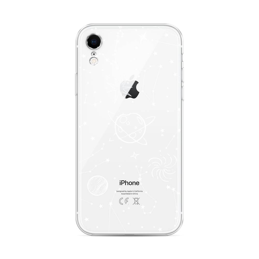 

Чехол на Apple iPhone XR "Планеты в космосе", Белый, 12050-2