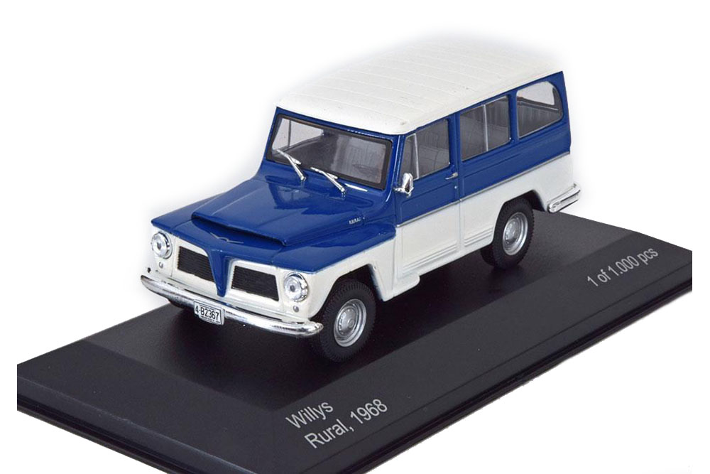 

Модель коллекционная WHITEBOX Willys ruralsky truck 4x4 1968 blue/white