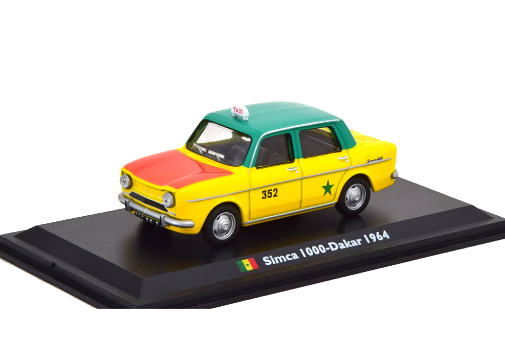 

Модель коллекционная ALTAYA Simca 1000 taxi dakar 1964 yellow/green/red, Желтый