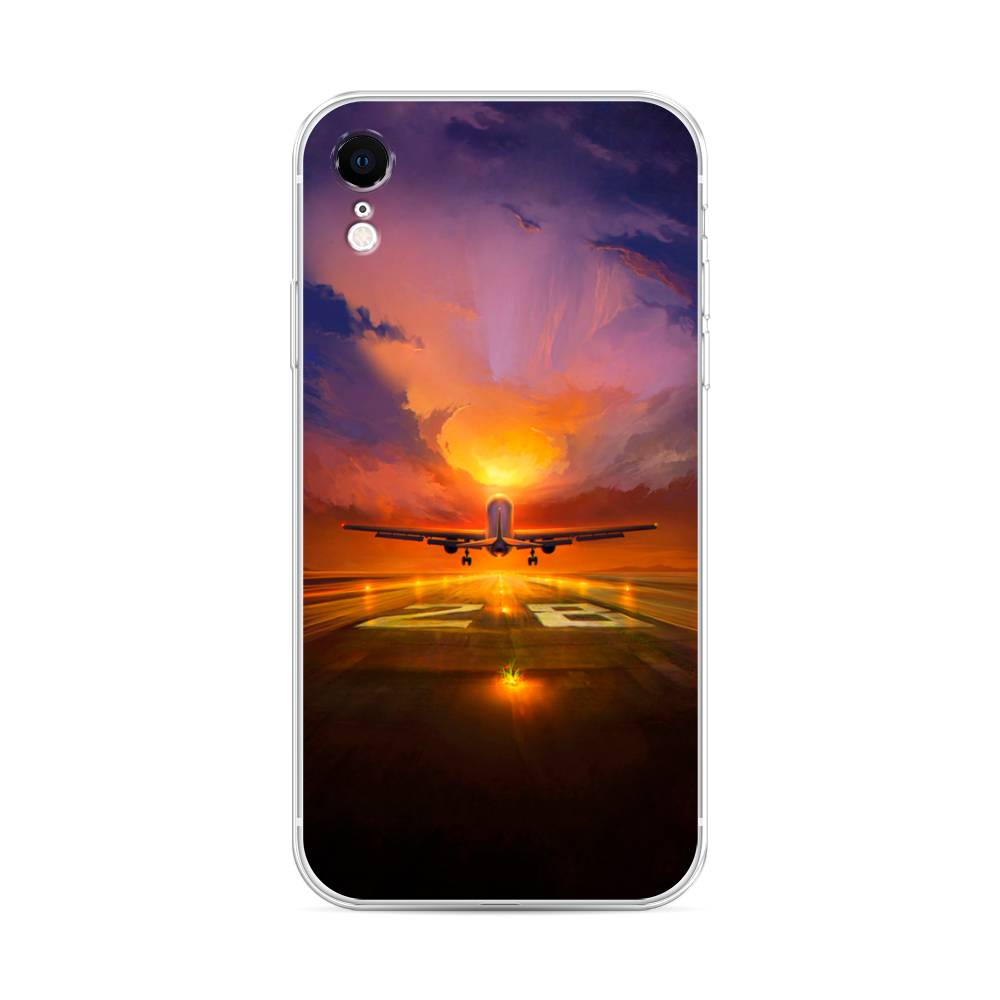 

Чехол на Apple iPhone XR "Самолет на посадке", Оранжевый;синий, 12050-6