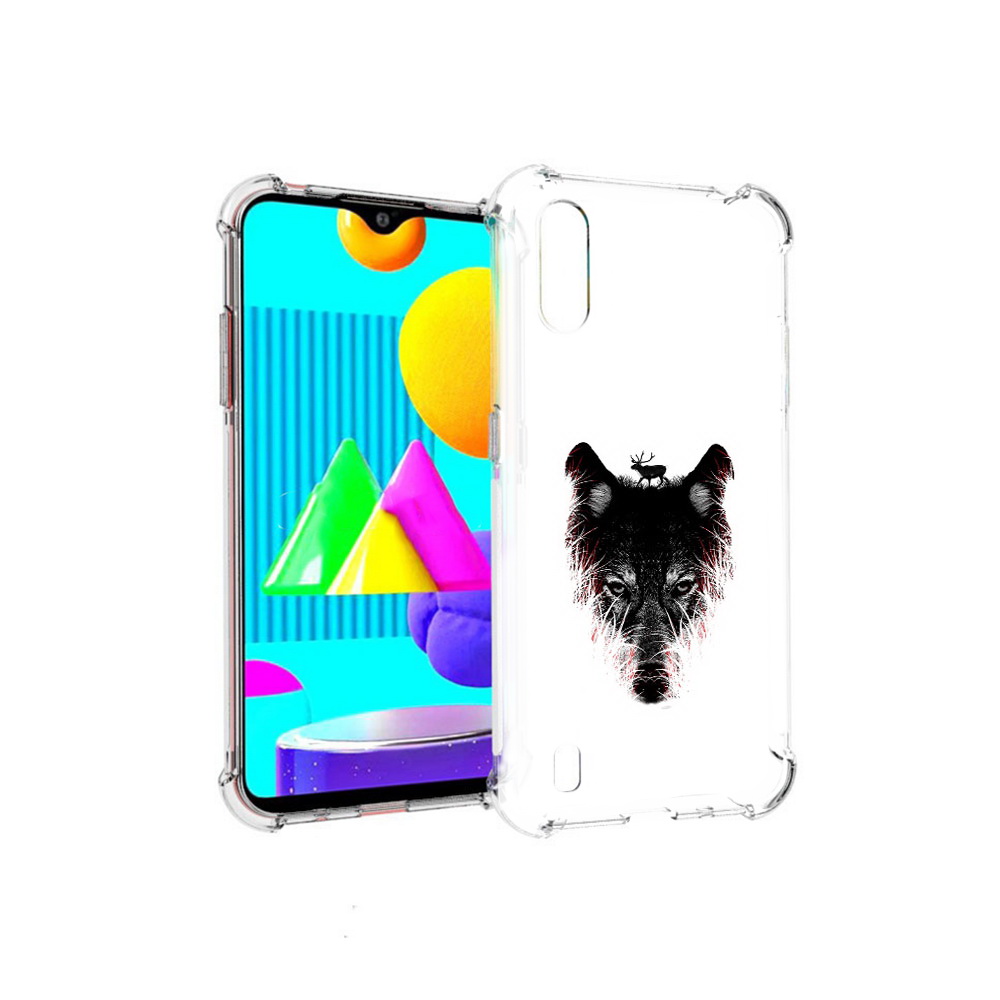 

Чехол MyPads Tocco для Samsung Galaxy M01 волк в траве (PT151401.486.267), Прозрачный, Tocco