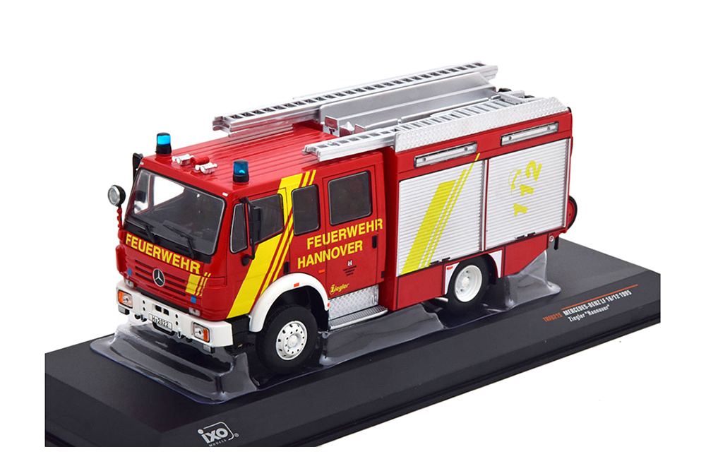 

Модель коллекционная Mercedes 1224 lf 16/12 ziegler fire brigade hannover пожарный 1995, Красный;белый