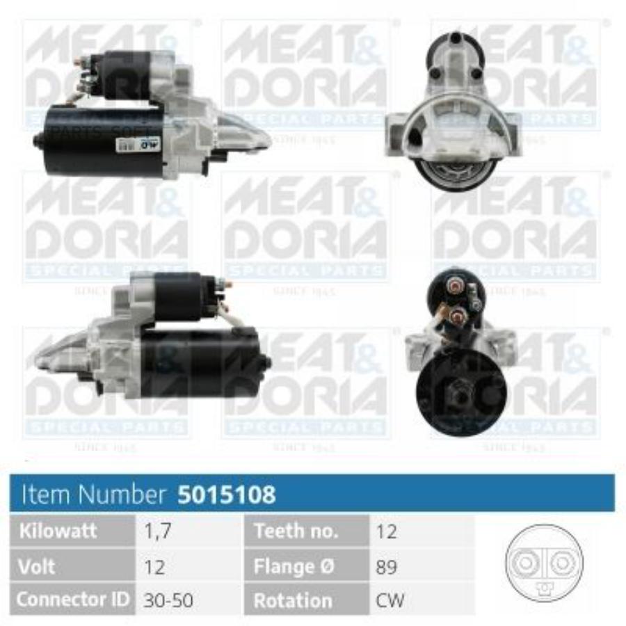 

Стартер 12v 1,7kw Ford Transit (Fm,Fa) 2.2 Tdci MEAT & DORIA арт. 5015108
