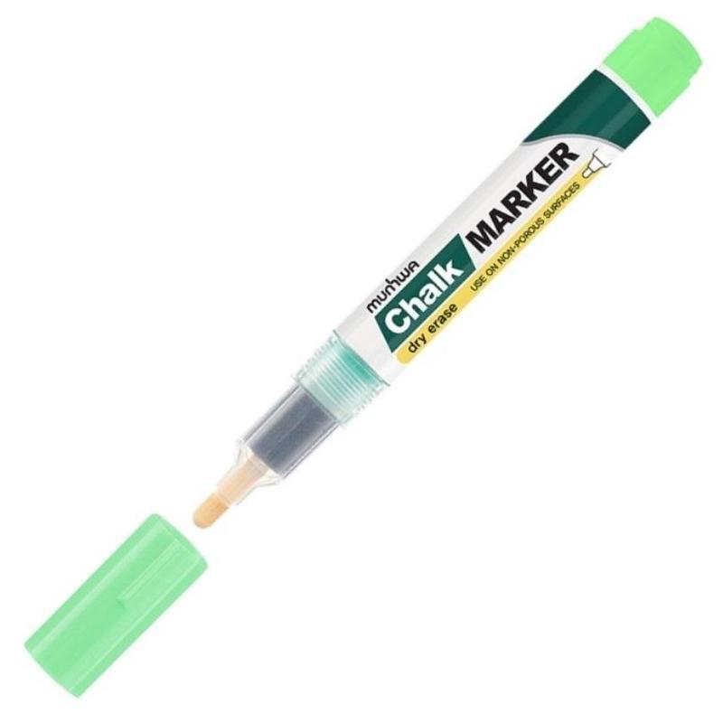 Маркер меловой MunHwa Chalk Marker (3мм, спиртовая основа, зеленый) (CM-04), 24шт.