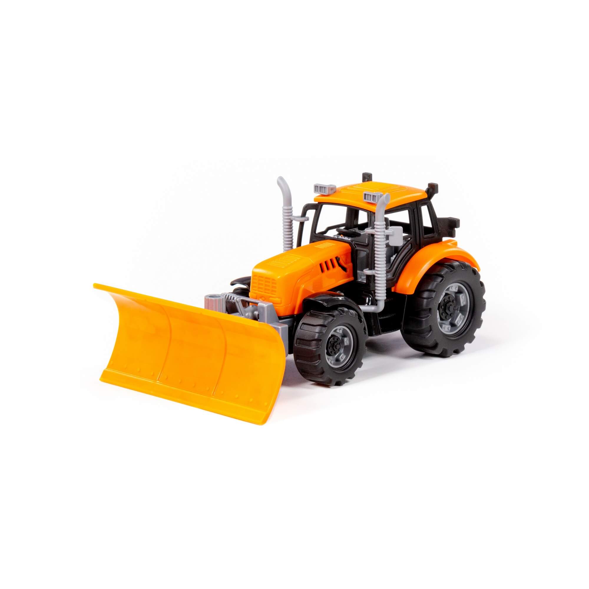 Трактор Прогресс с лопатой-отвалом инерционный (оранжевый) (в коробке)