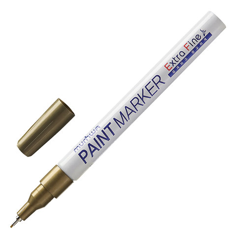 

Маркер-краска MunHwa Extra Fine Paint Marker 1мм золотистый нитро-основа 12шт