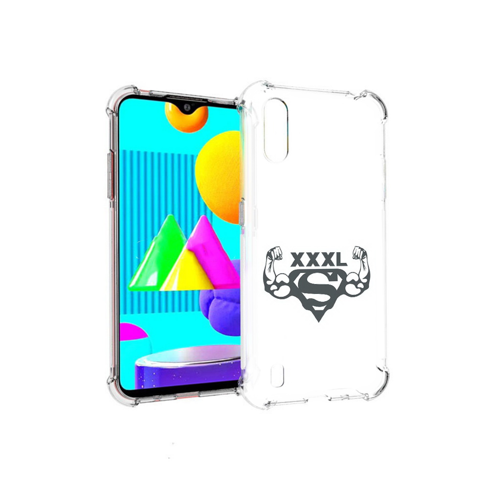 

Чехол MyPads Tocco для Samsung Galaxy M01 бодибилдинг супермен (PT151401.486.237), Прозрачный, Tocco