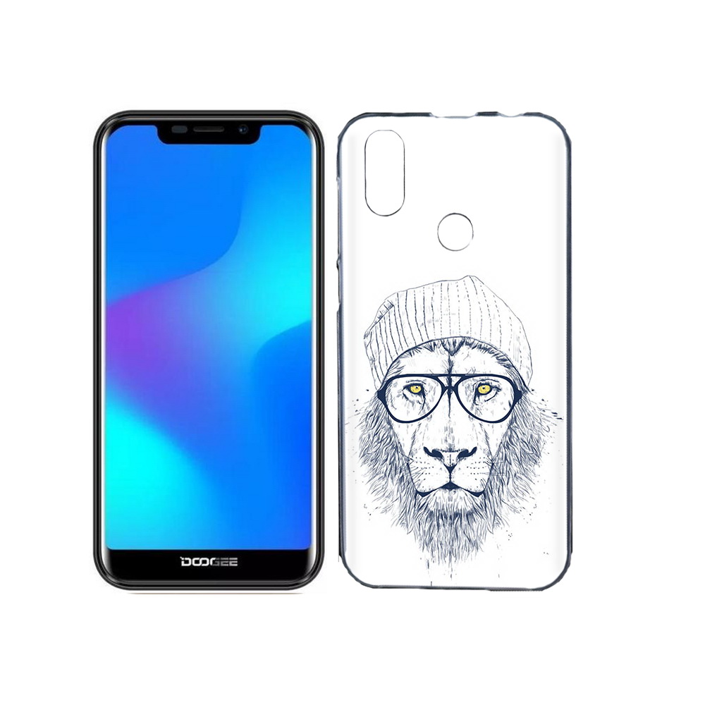 

Чехол MyPads Tocco для Doogee X70 хиппи лев, Прозрачный, Tocco