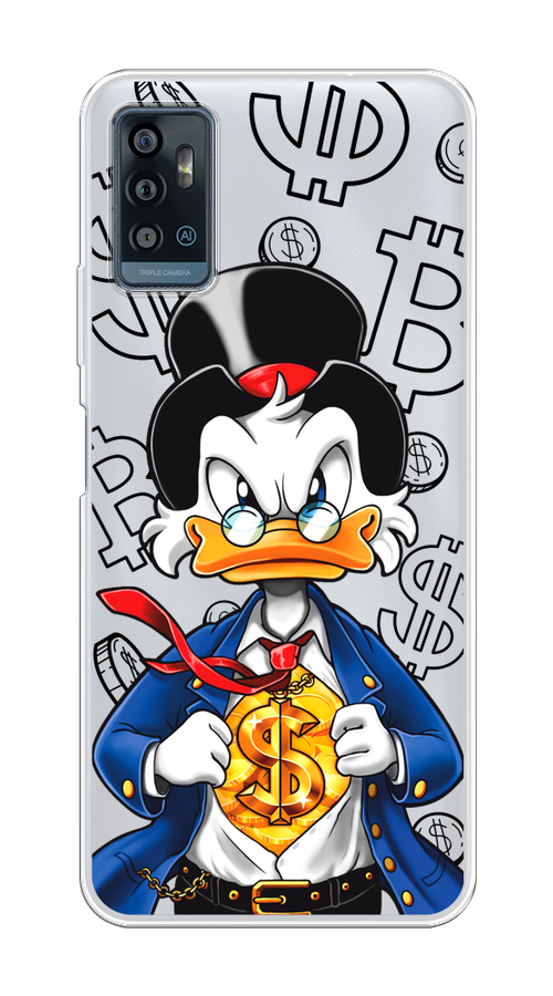 

Чехол на ZTE Blade A71 "Scrooge Goldman", Черный;белый;синий, 134450-1