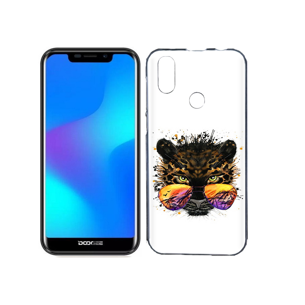 

Чехол MyPads Tocco для Doogee X70 тропический леопард, Прозрачный, Tocco