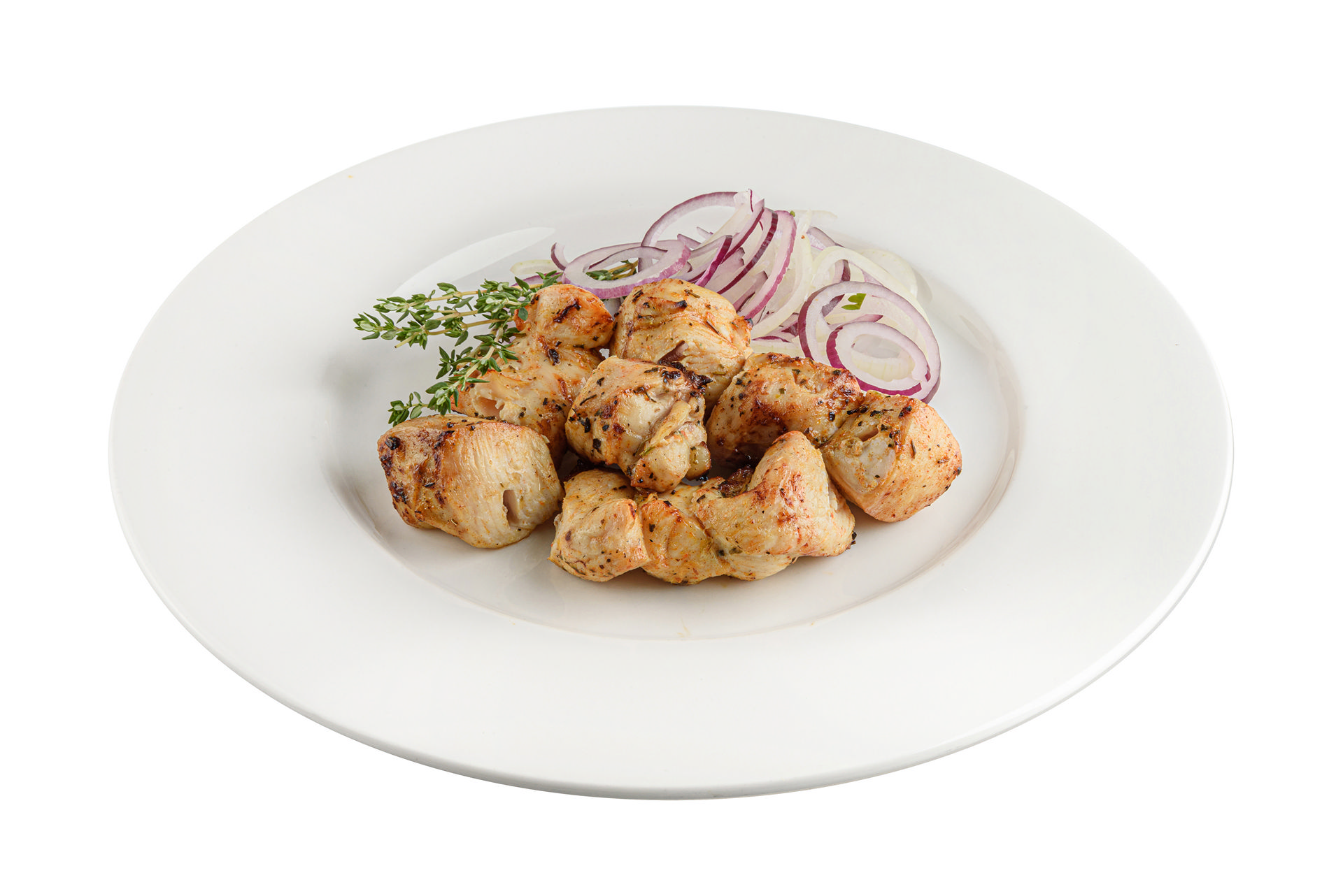 

Шашлык из куриного филе на мангале 200 г