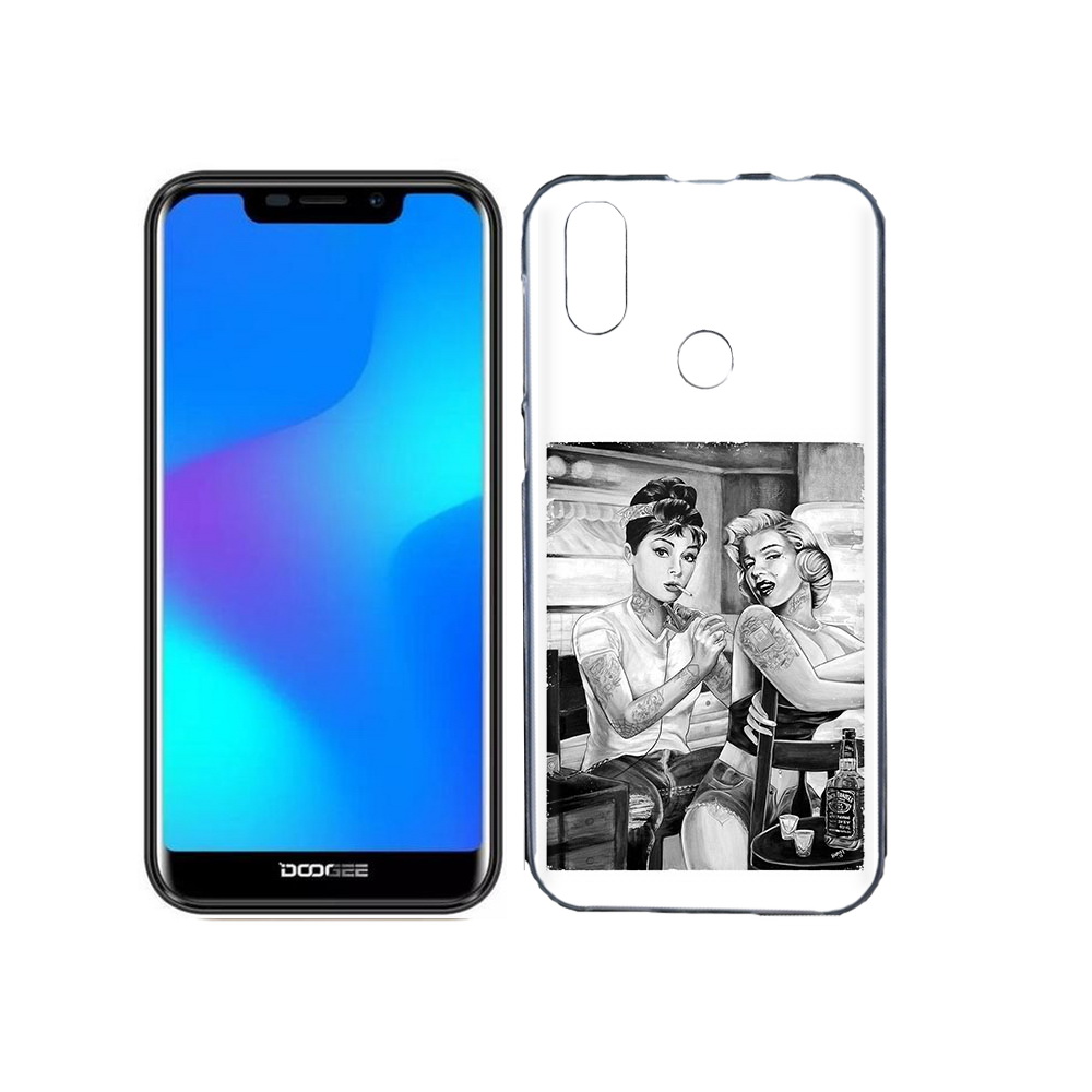 

Чехол MyPads Tocco для Doogee X70 тату мастер, Прозрачный, Tocco