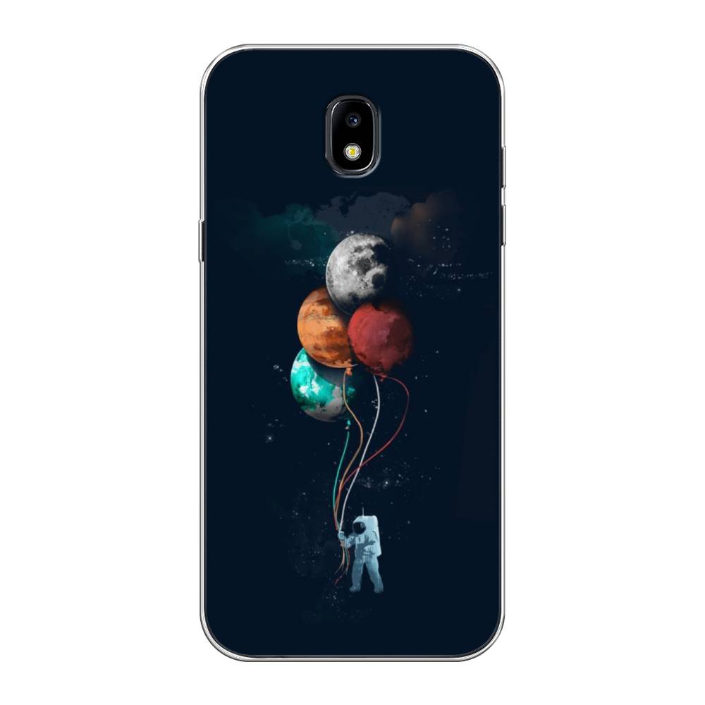 

Чехол на Samsung Galaxy J5 2017 "Космонавт с шариками", Разноцветный, 22850-4