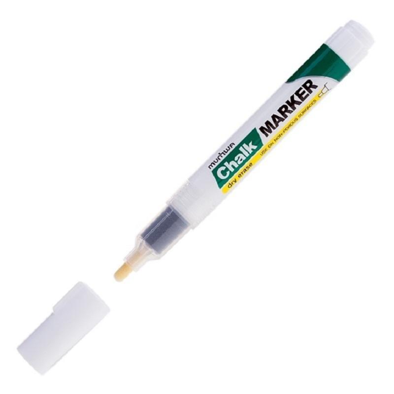 

Маркер меловой MunHwa Chalk Marker (3мм, спиртовая основа, белый) (CM-05), 24шт.