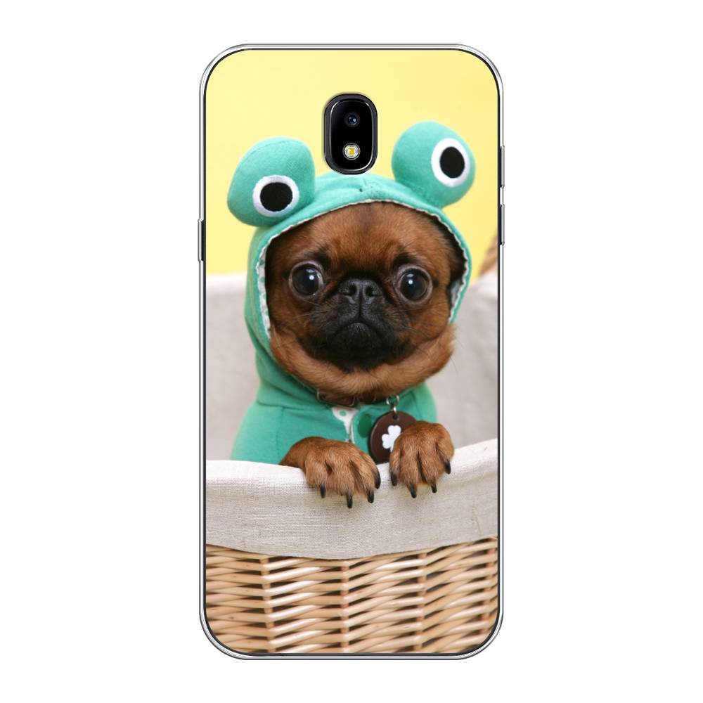 

Чехол на Samsung Galaxy J5 2017 "Собачка в шапке лягушки", Коричневый;желтый;голубой, 22850-1