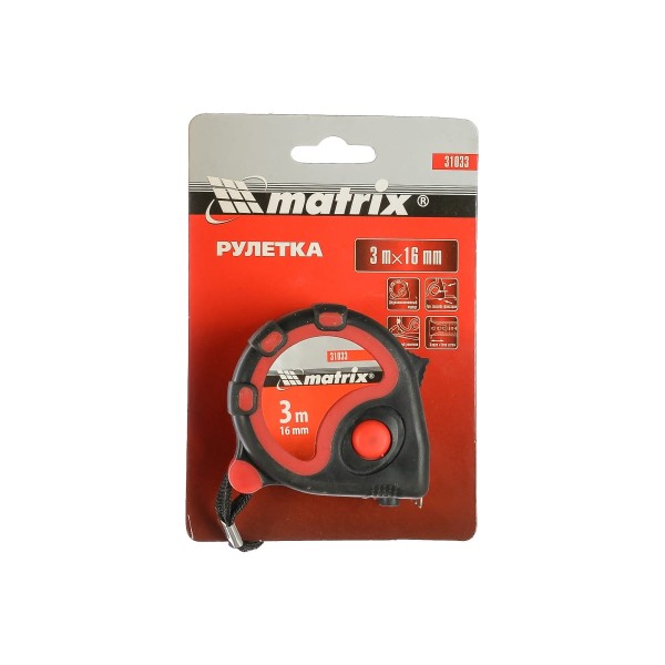 

Рулетка 3 м х 16 мм Status 3 fixations MATRIX 31033