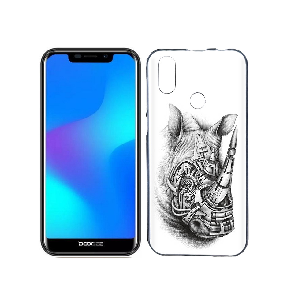 

Чехол MyPads Tocco для Doogee X70 стальной носорог, Прозрачный, Tocco