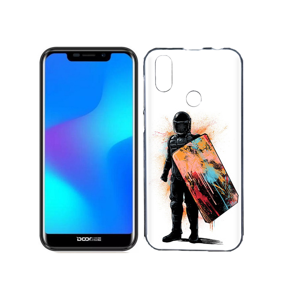 

Чехол MyPads Tocco для Doogee X70 солдат с красочным щитом, Прозрачный, Tocco