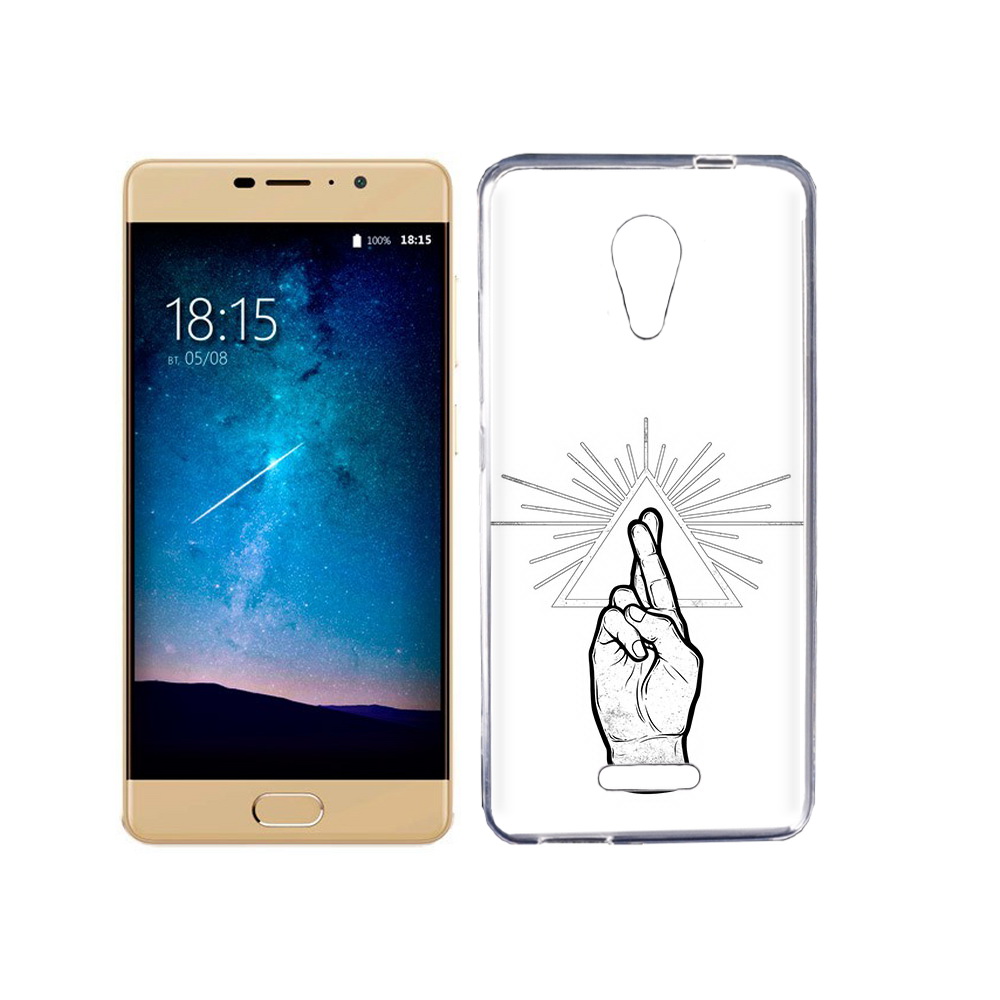 

Чехол MyPads Tocco для BQ 5201 Space черно белая рука, Прозрачный, Tocco