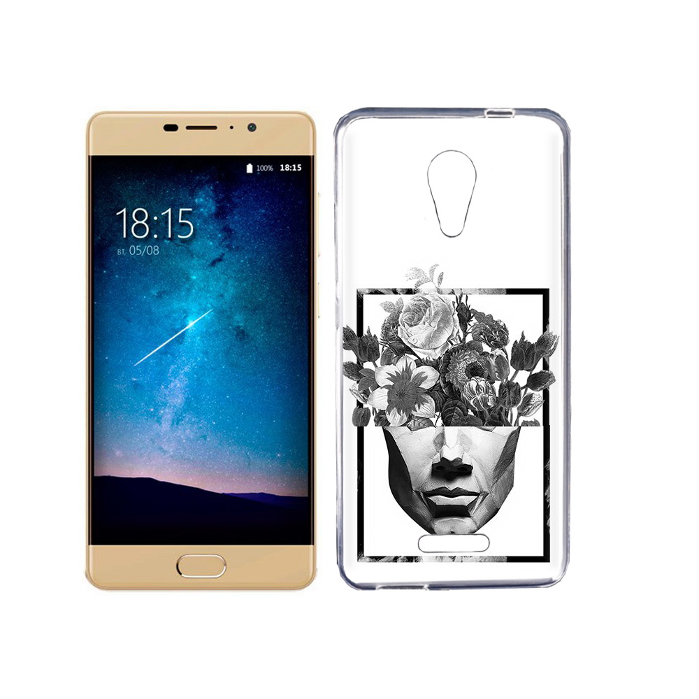 

Чехол MyPads Tocco для BQ 5201 Space черно белая ваза в абстракции, Прозрачный, Tocco