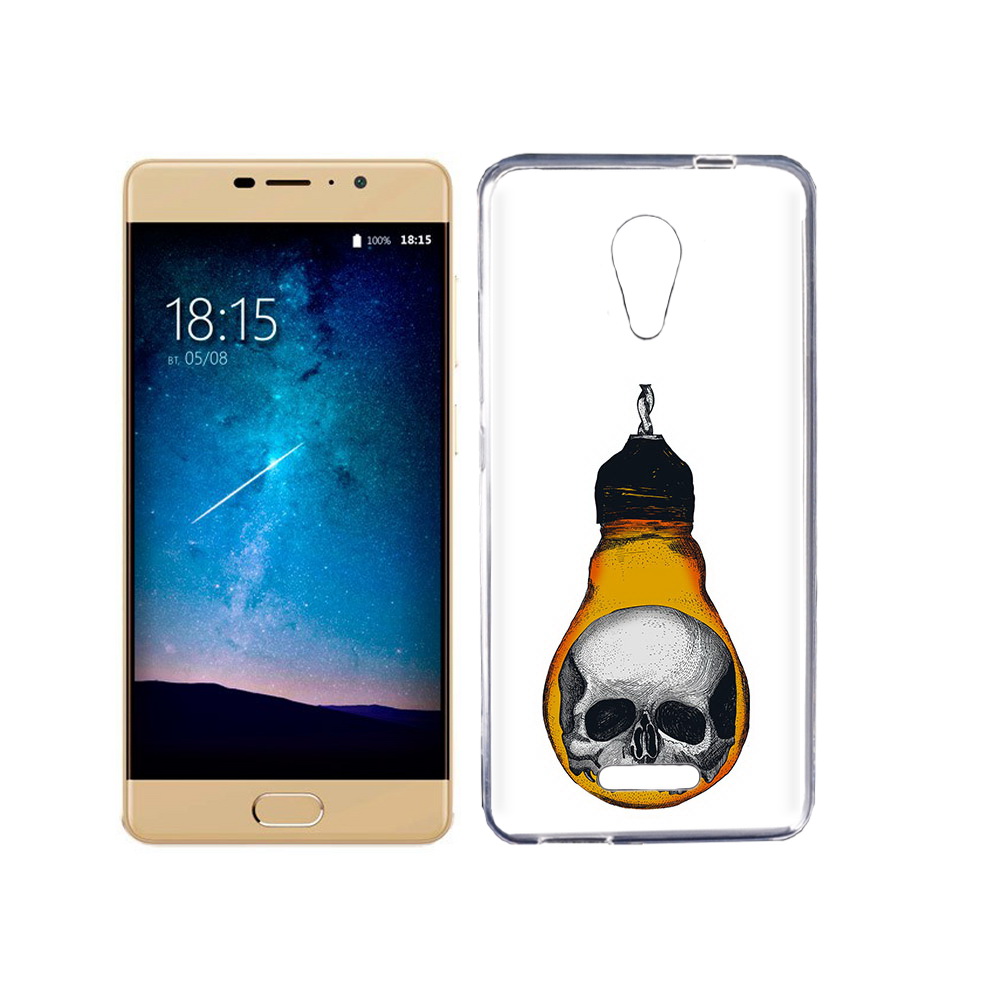 Чехол MyPads Tocco для BQ 5201 Space череп в лампочке